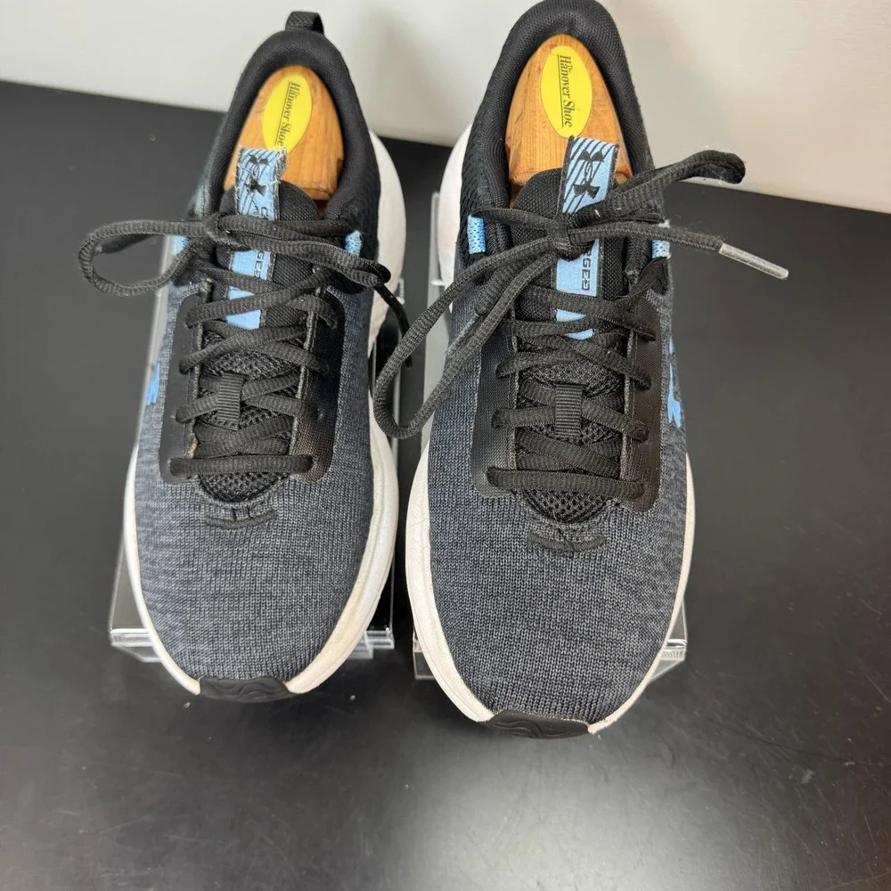 Under Armour Charged Vitalize Mens‎ 7.5 Running Shoes Black Blue 3026683-004 Gym